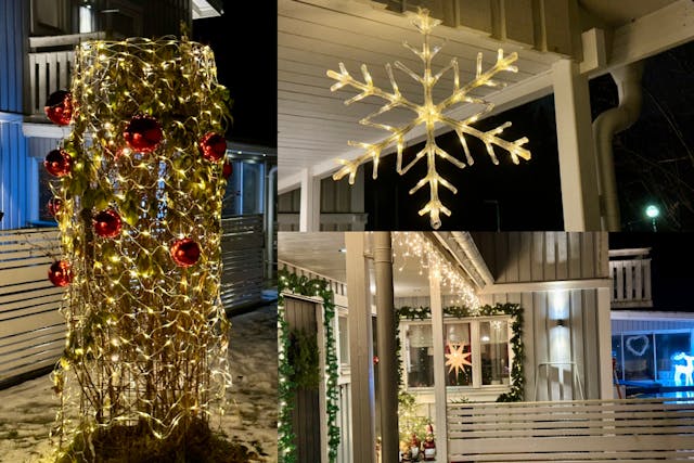 Julpyntet minskar i takt med flytten av barnet